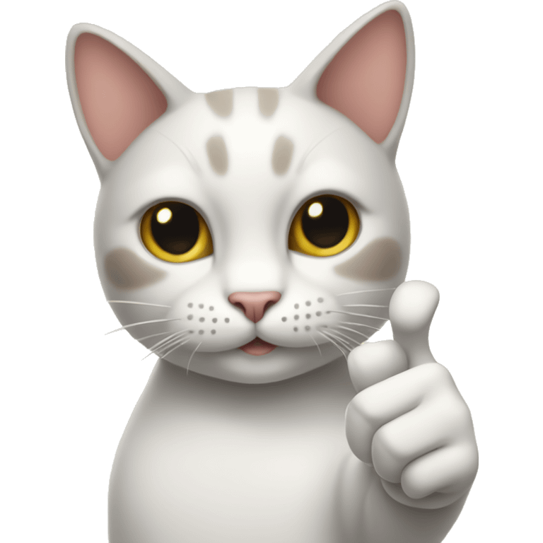 A cat doing thumbs up emoji