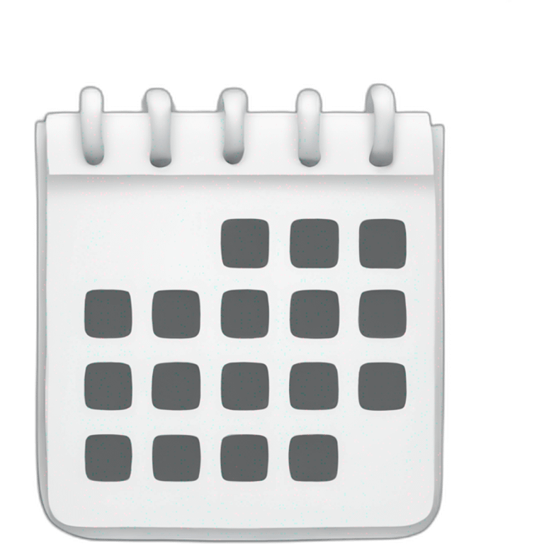 Minimalist calendar icon emoji