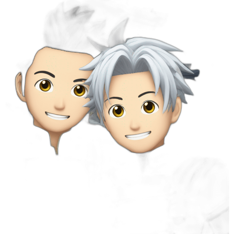 gojo satoru with kamado tanjiro emoji