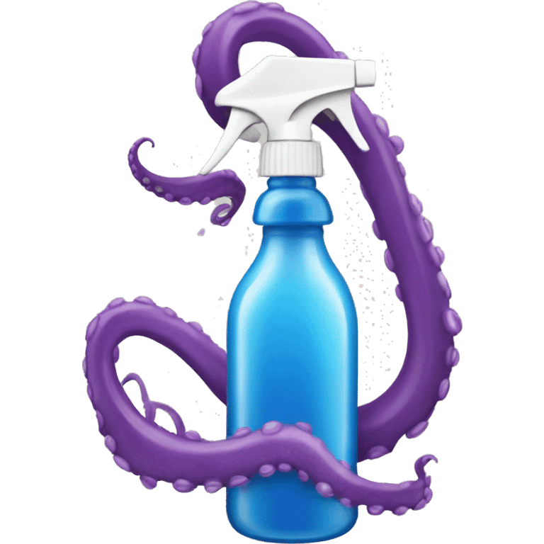 tentacle using a spray bottle emoji