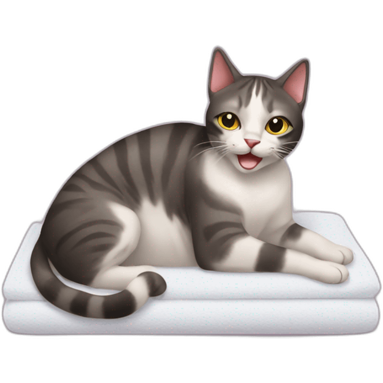 cat getting a massage emoji