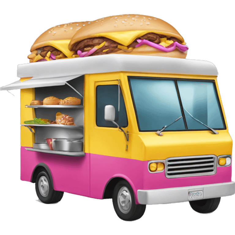 Tracked instead of wheeled, Barbie’s food truck  emoji