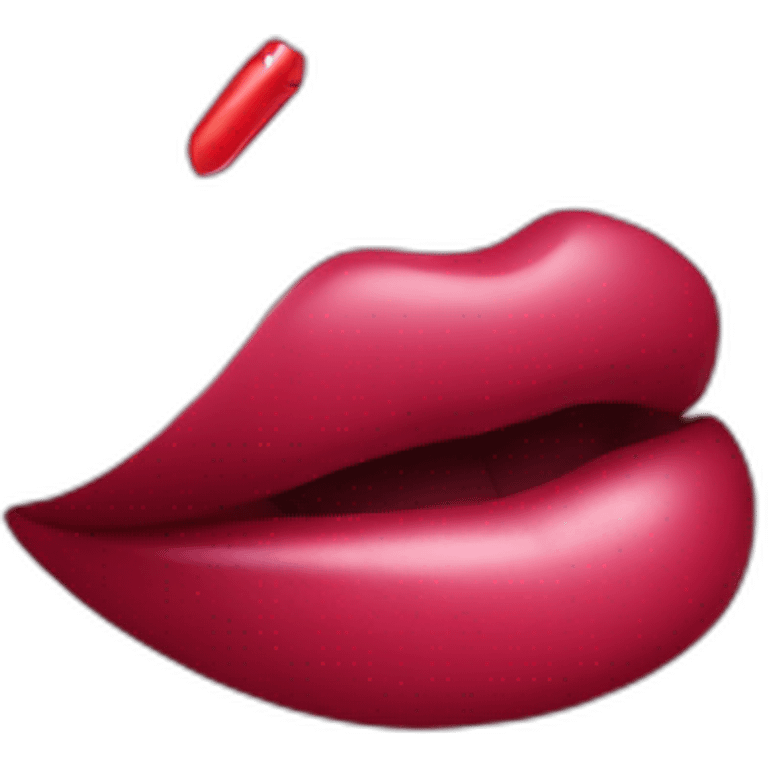 Lipstick with kiss emoji