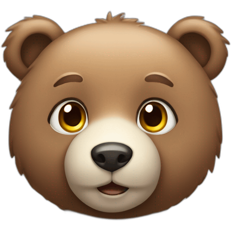 cute bear with grey eyes emoji