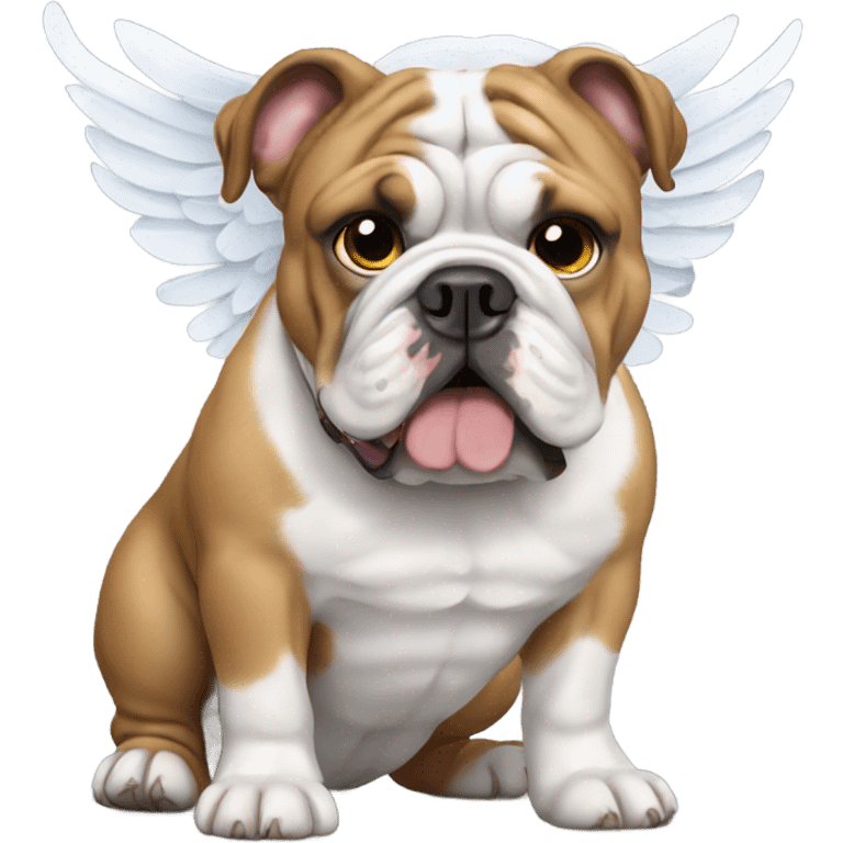 English bulldog with ferry wings  emoji