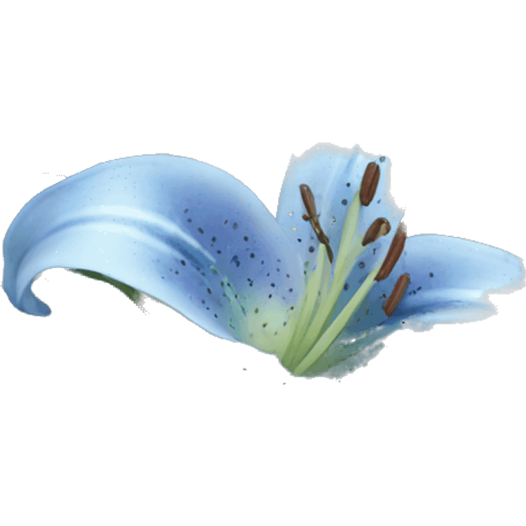 blue stargazer lilies emoji