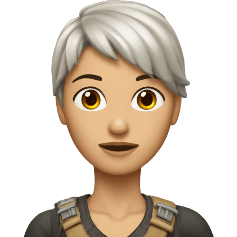 Una mujer de pelo largo enrulado furiosa emoji