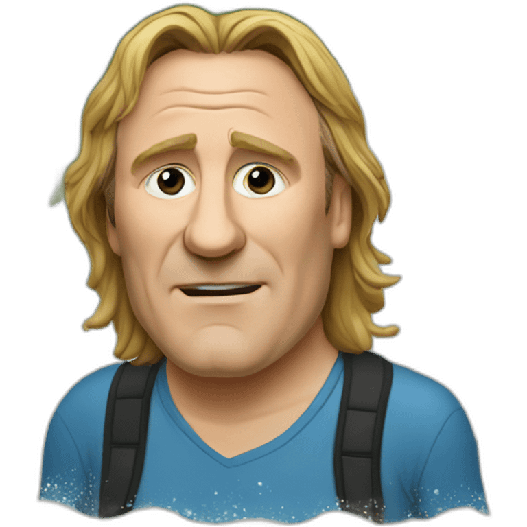 Depardieu surf emoji