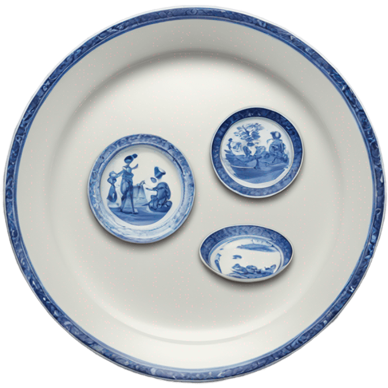 Delftware plates emoji