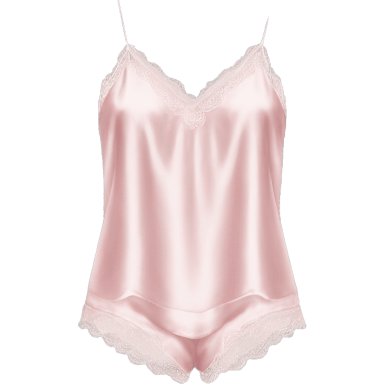 Light pink silk camisole pjs emoji