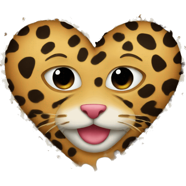 heart with leopard print emoji