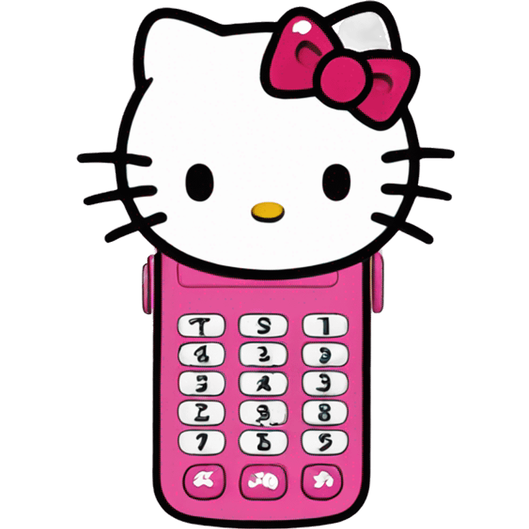 hello kitty flip phone emoji