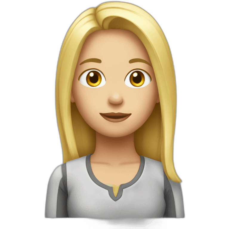 blond girl with mulet emoji