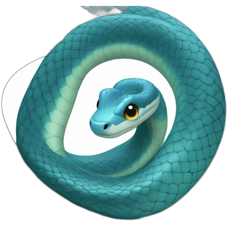 Blue snake emoji