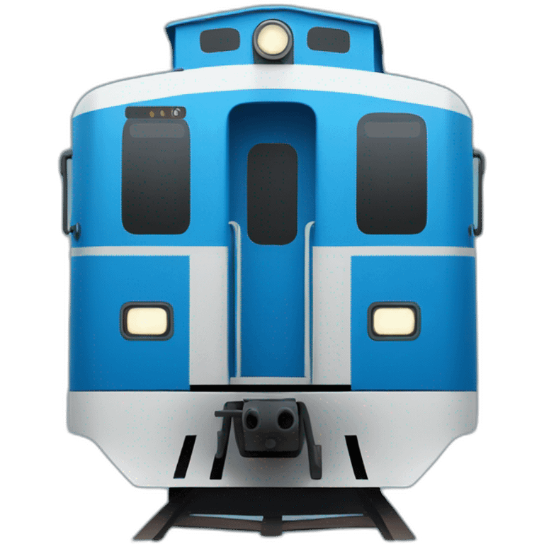 russian train, blue color, front view emoji