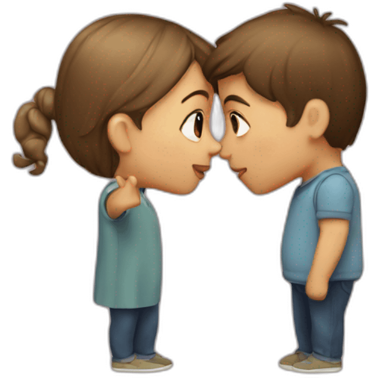 Boy & girl kiss emoji