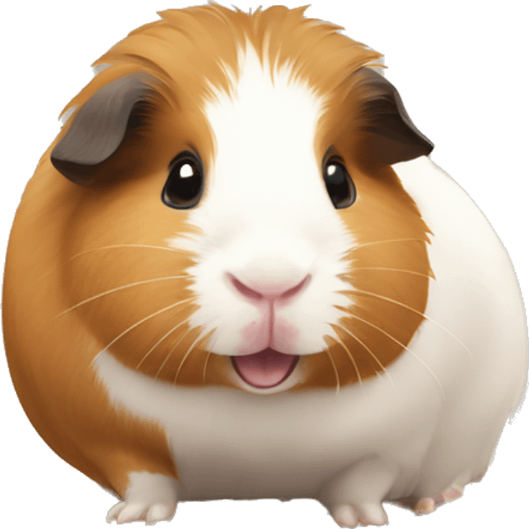 Guineapig with a strand of hay in his mouth emoji