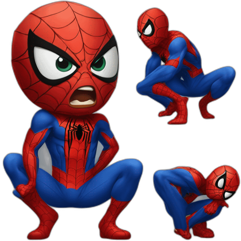 angry spider man emoji