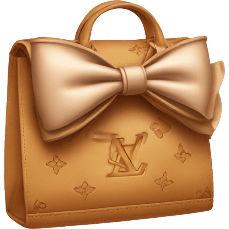 LV bag with bow  emoji