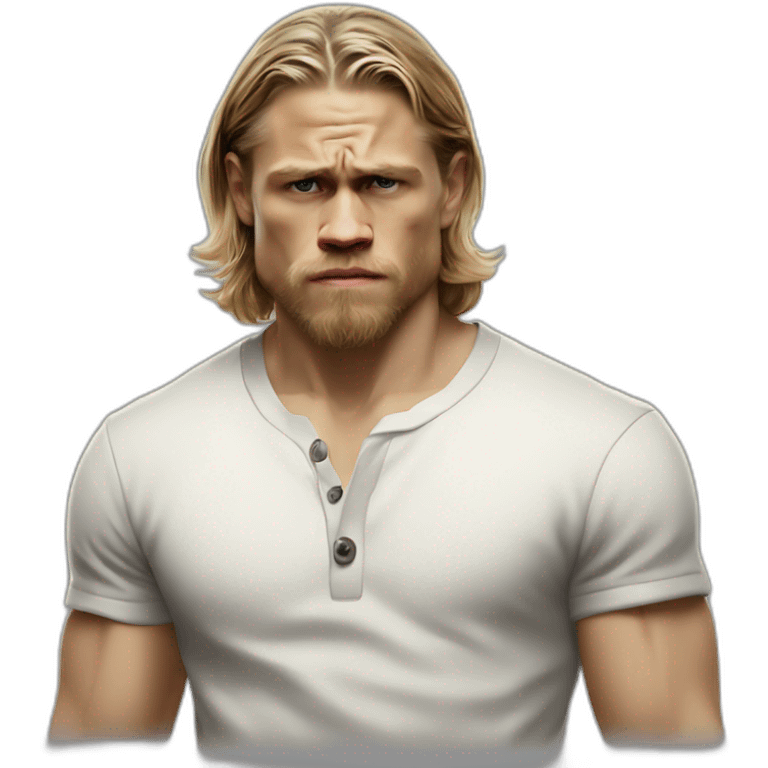 charlie hunnam angry cartoon wearing henley emoji