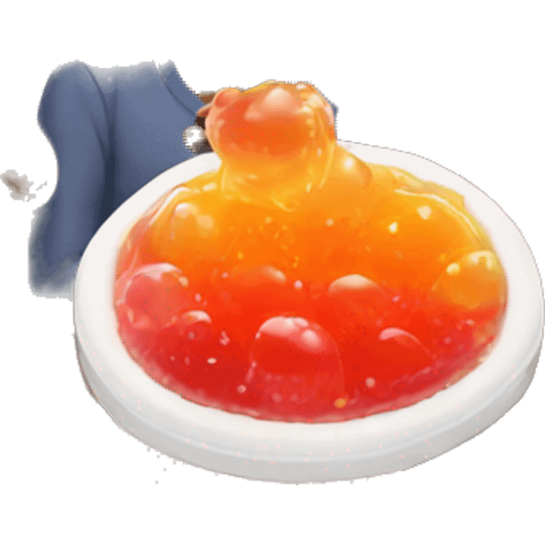 A people eating jelly emoji