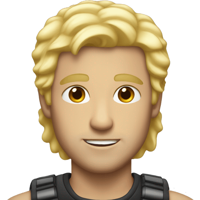 a confident white man blond hair emoji