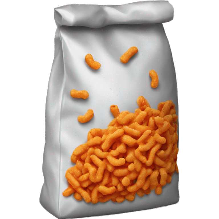 Bag of crunch Cheetos emoji