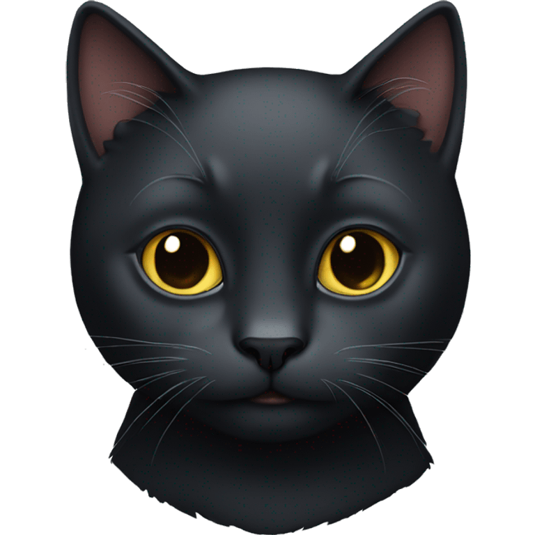 A black cat emoji