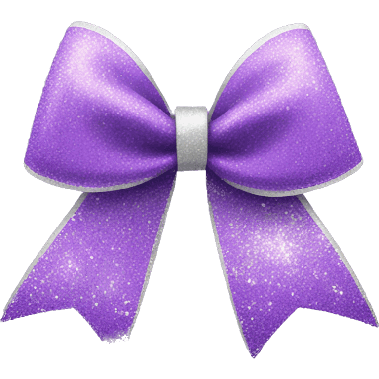 Cheerlead bow in light purple and glitter emoji