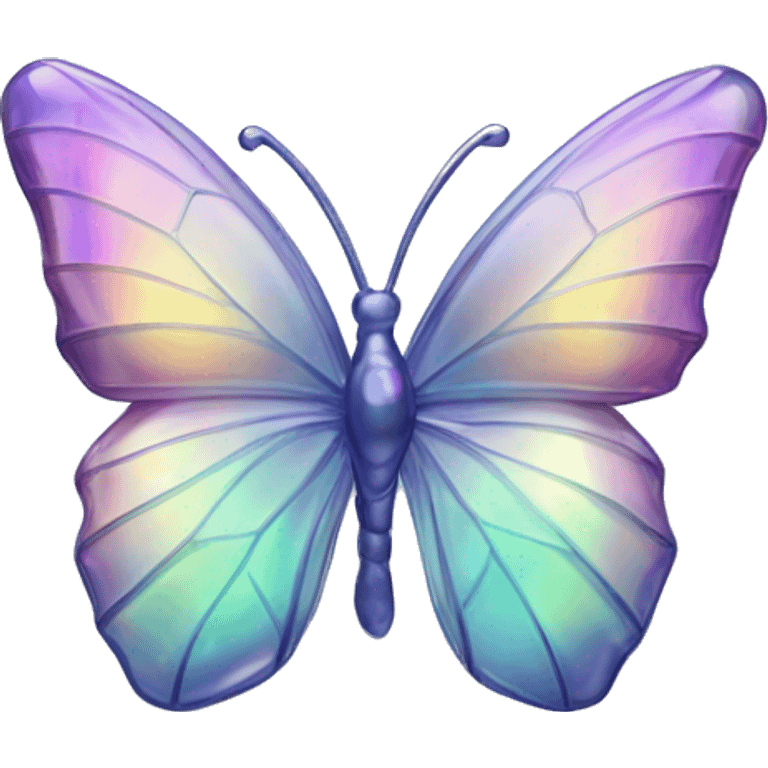 Iridescent glass crystal butterfly emoji