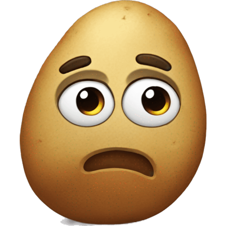 Sad potato emoji