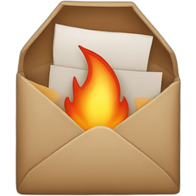 Fire mail emoji