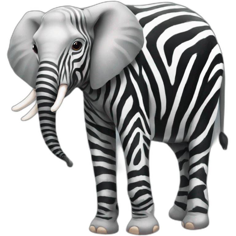 Elephant zebra hybrid emoji