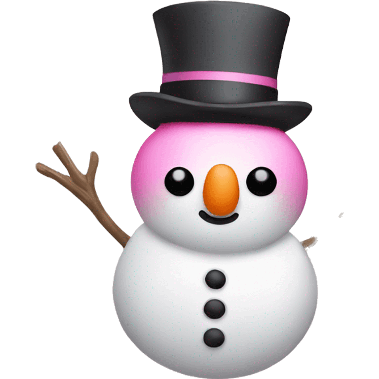 Pink snowman emoji