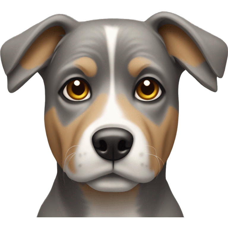 Grey and tan points dog emoji