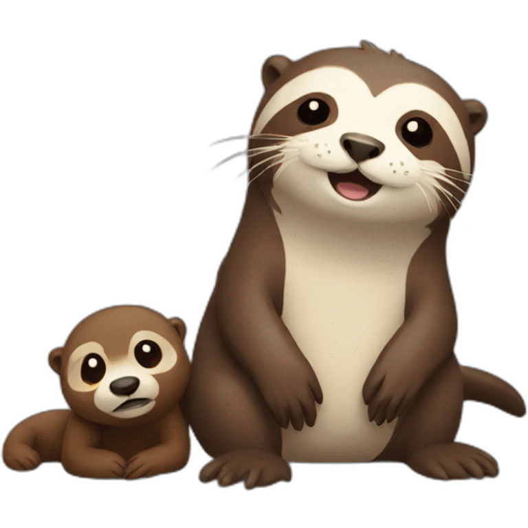 otter with a sloth emoji