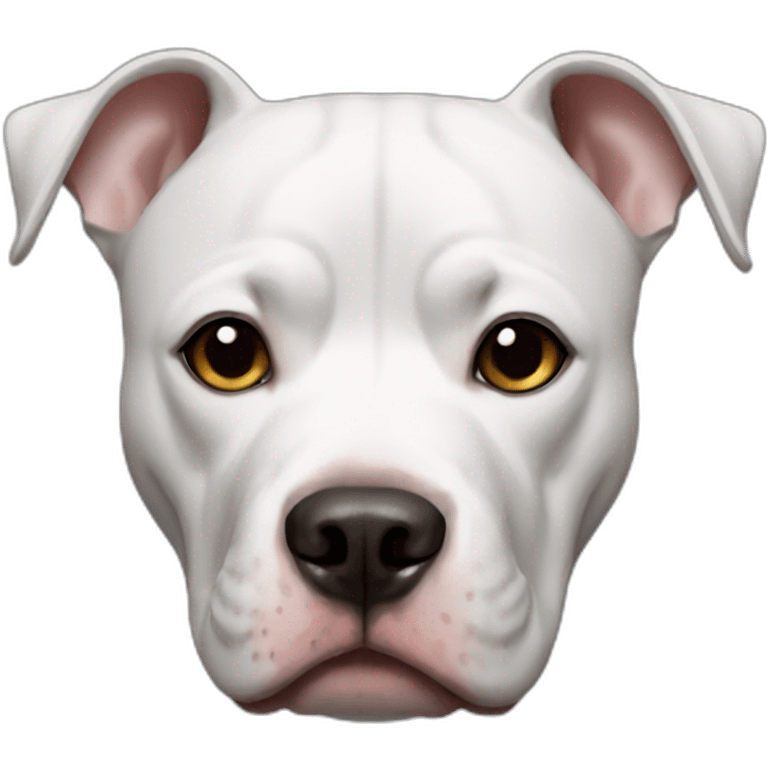 White-black pitbull dog emoji