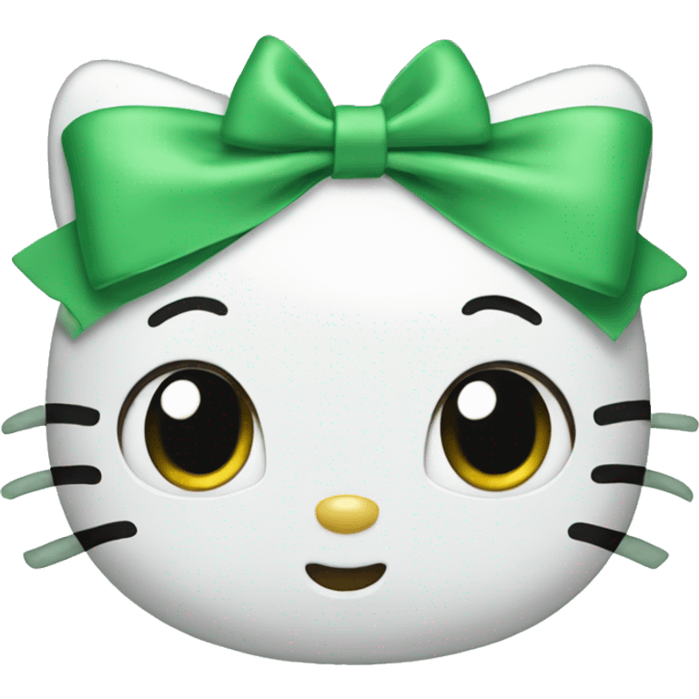 hello kitty green bow emoji