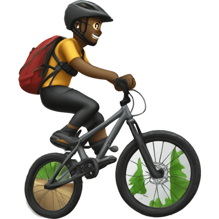 Bmx mountain biking emoji