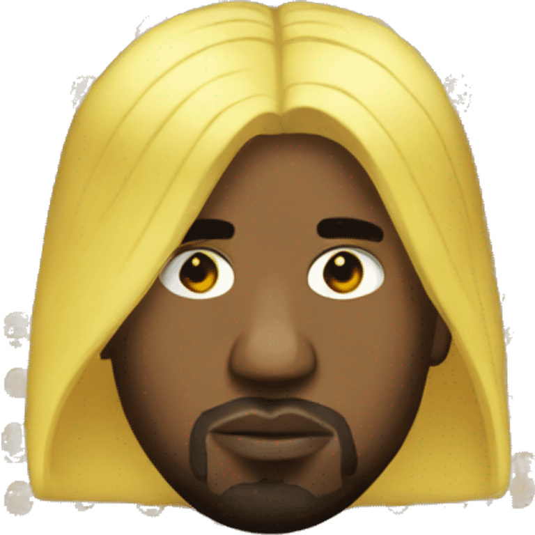 Yellow hair in kanye west emoji