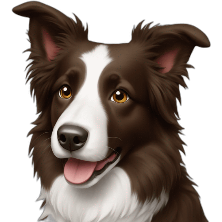 border collie christmas brown emoji