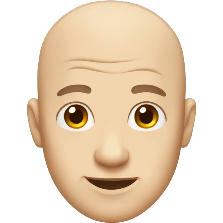 Bald head emoji