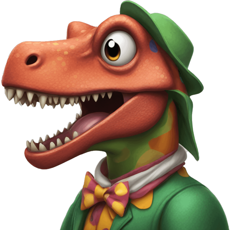 clown dinosaur  emoji