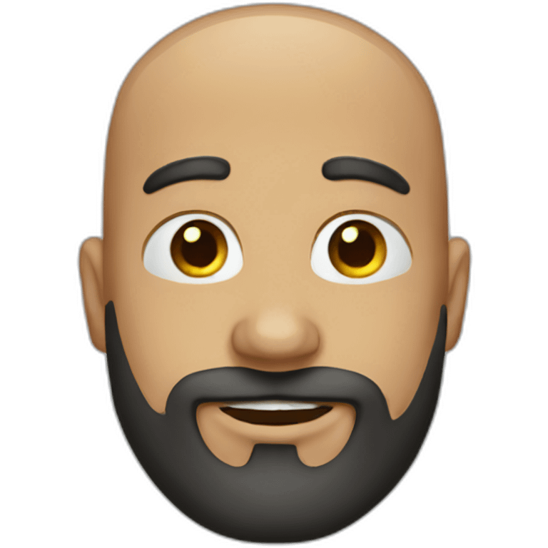 bald man beard emoji