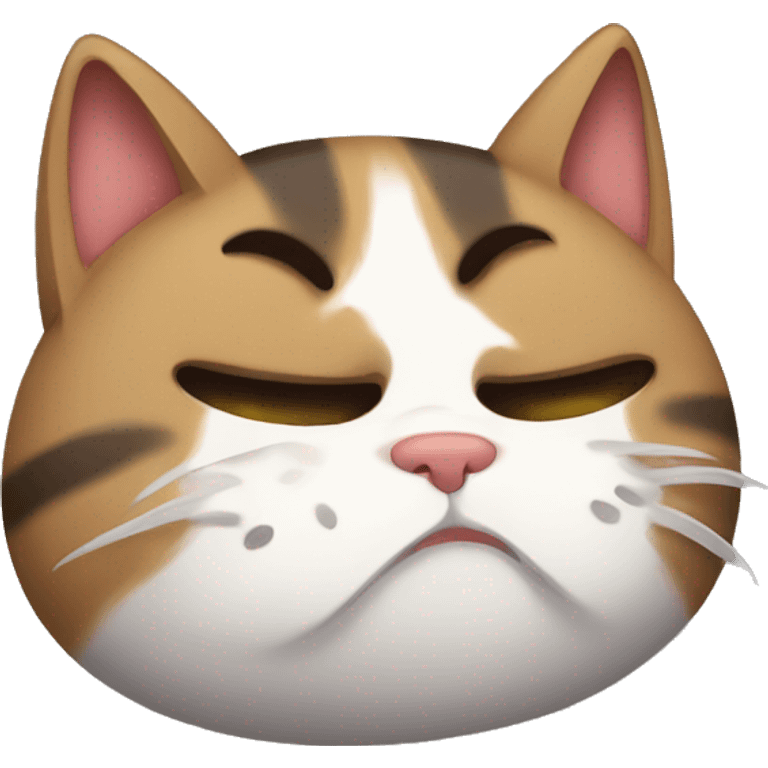 exhausted nauseated cat emoji