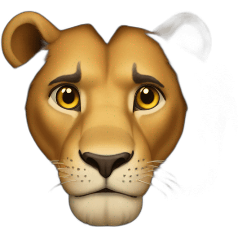 Scar lion king with Scar eye emoji