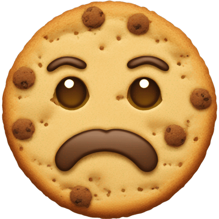 emoji face with cookie crumbs around mouth emoji