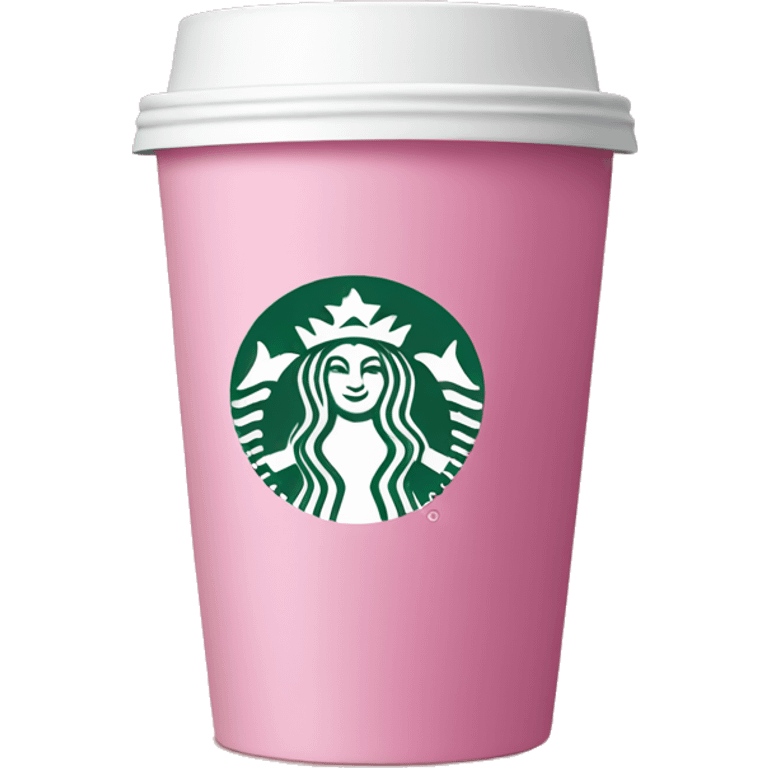 Pink Starbucks cup emoji