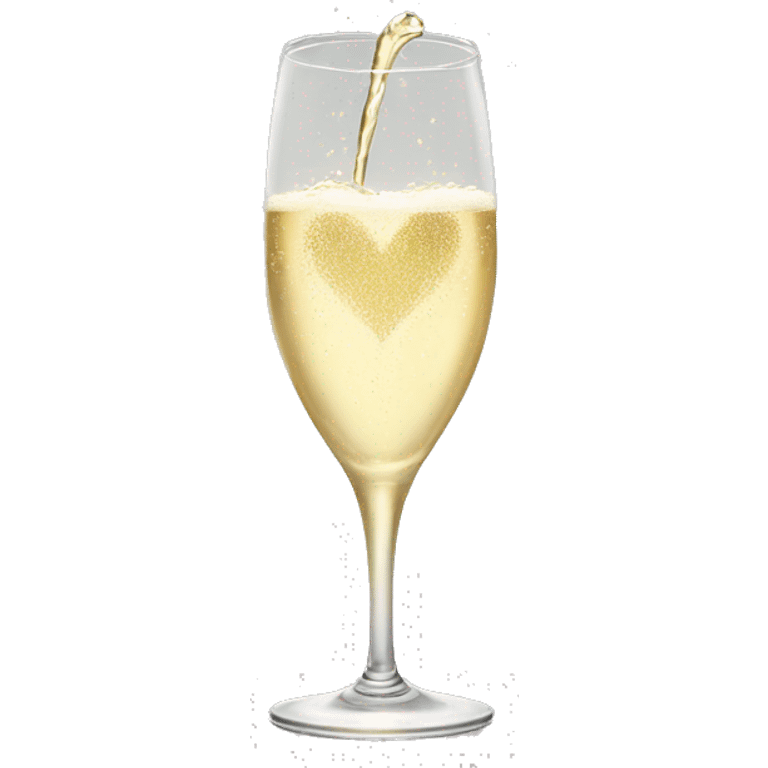 Champagne heart emoji