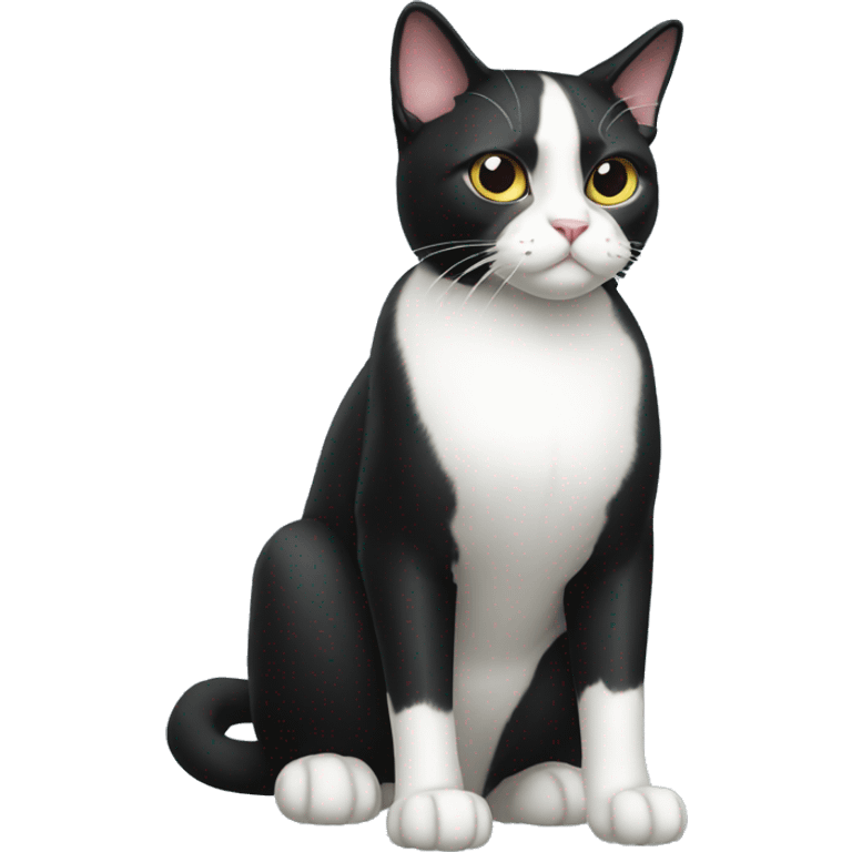 Tuxedo Cat Breed Full Body emoji